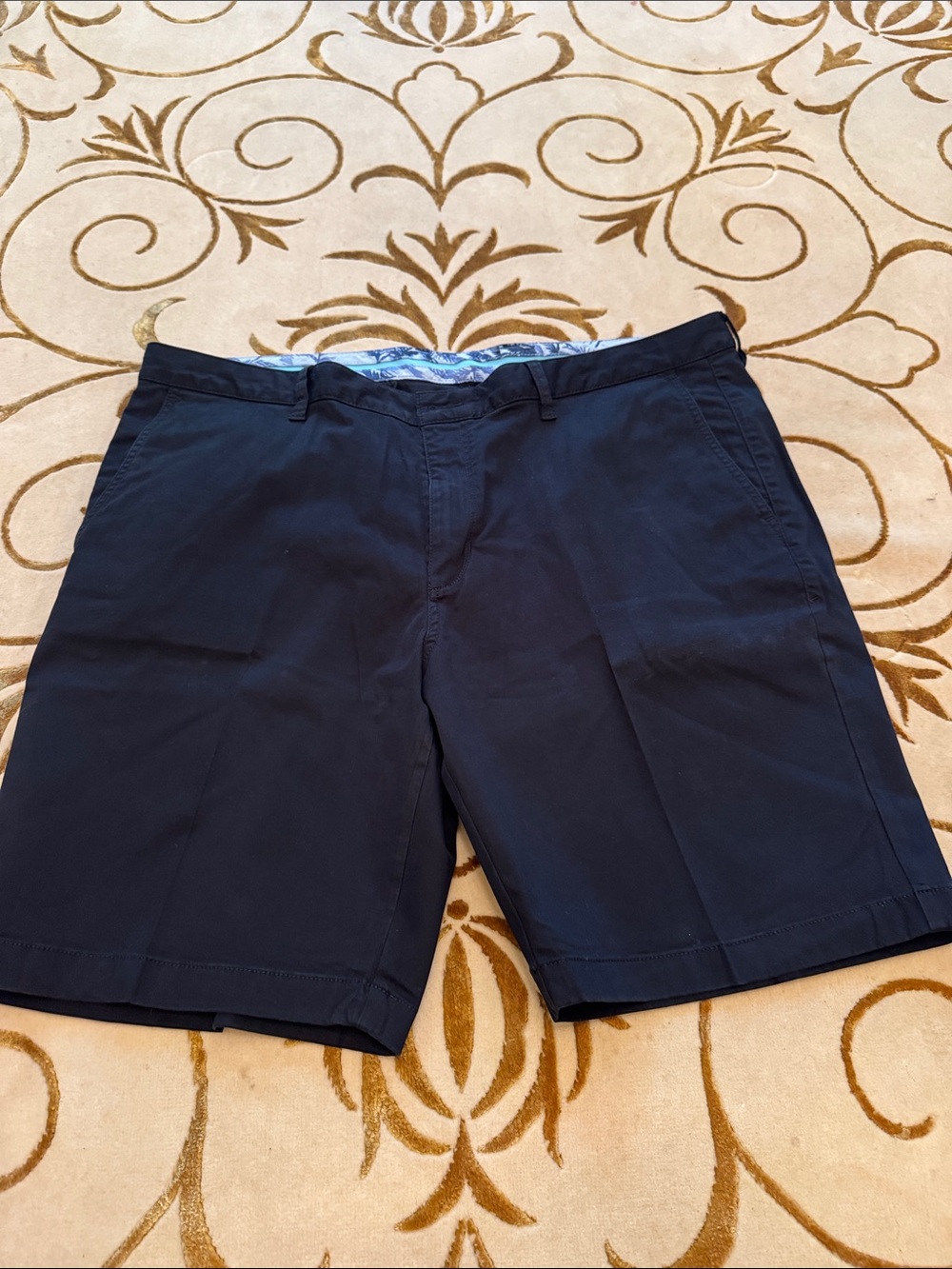 Tommy Bahama Navy Flat-Front Performance Shorts